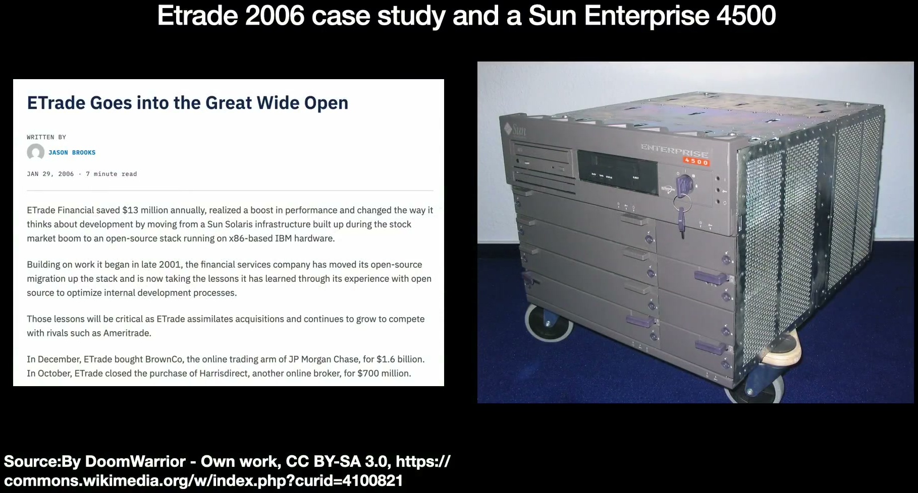 E*Trade 案例与 Sun Enterprise 4500