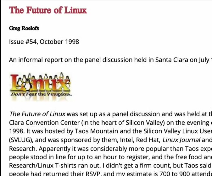 Linux 的未来座谈会