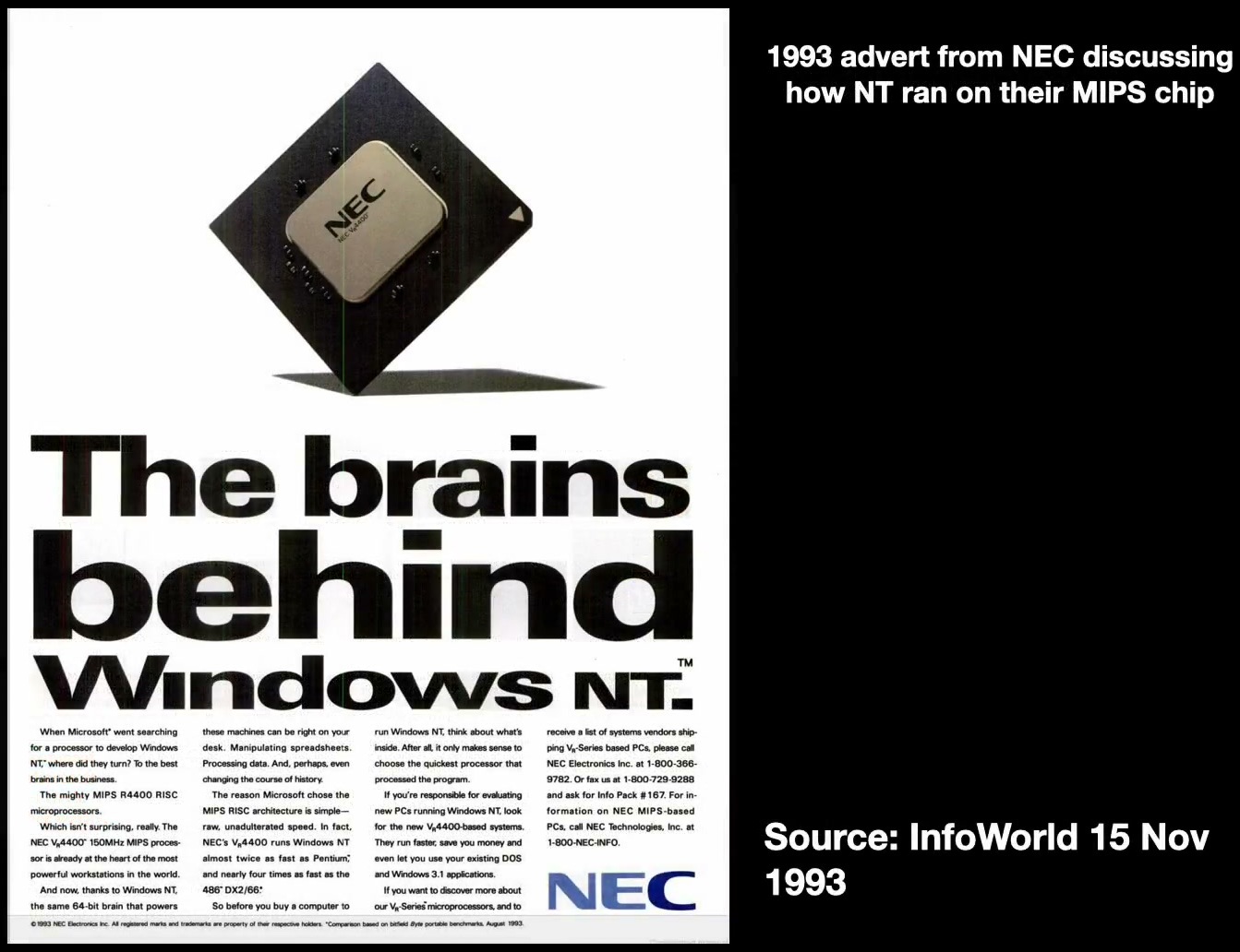NEC 的 Windows NT 广告