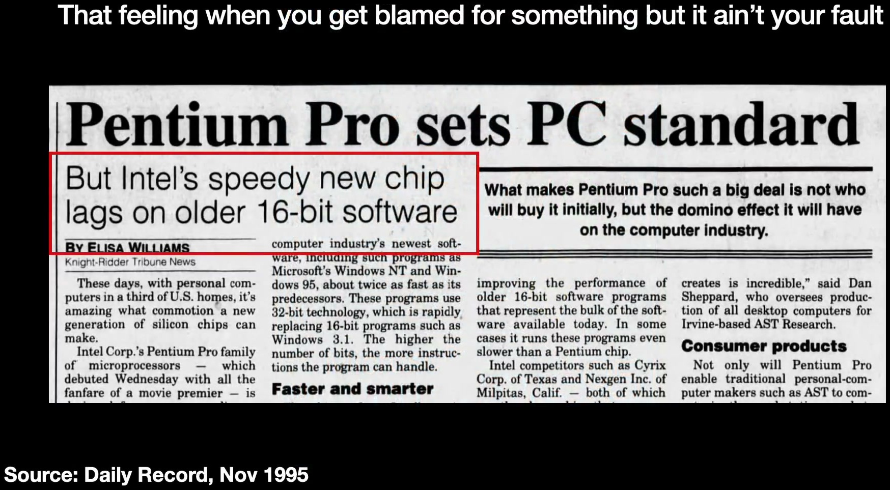 Pentium Pro 的 16 位遗留问题